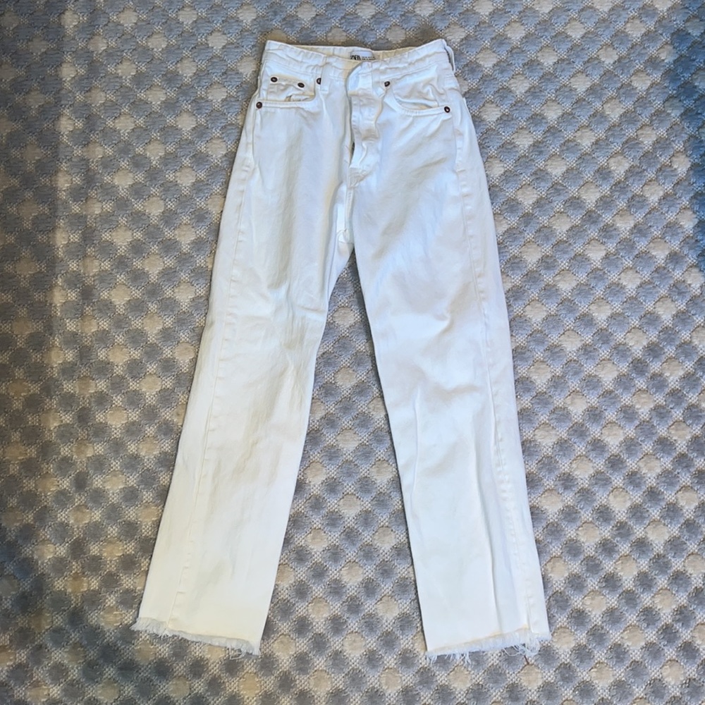 White Zara straight jeans
